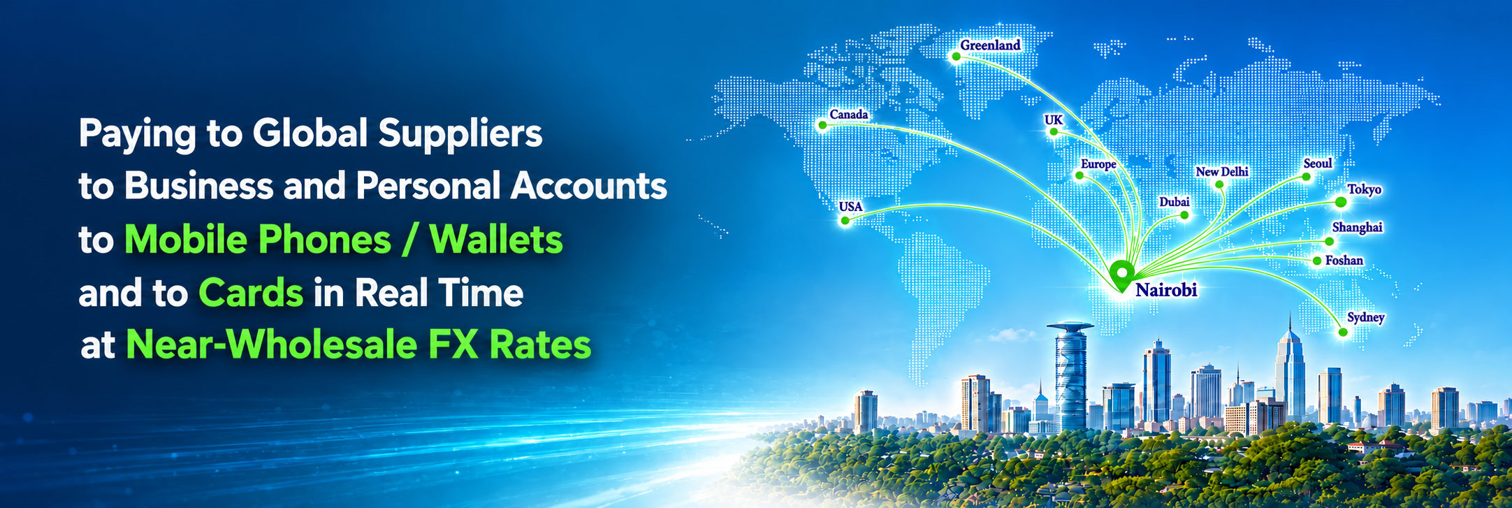 Kingscross global payments from Nairobi to major destinations worldwide
