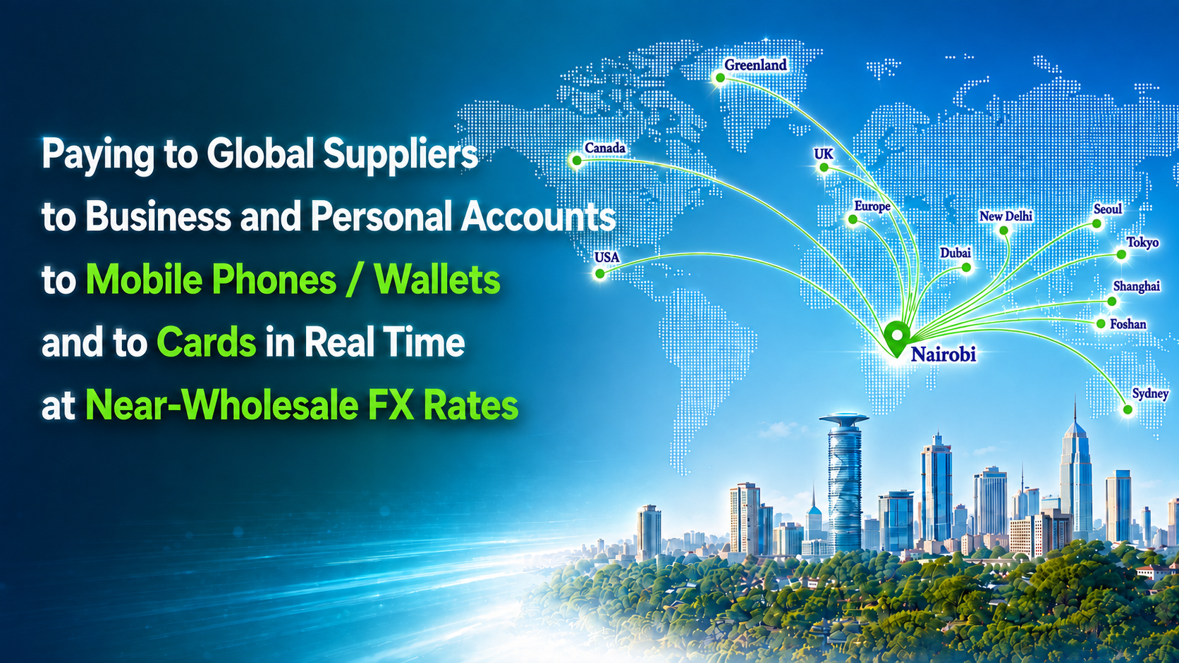 Kingscross global payments from Nairobi to major destinations worldwide