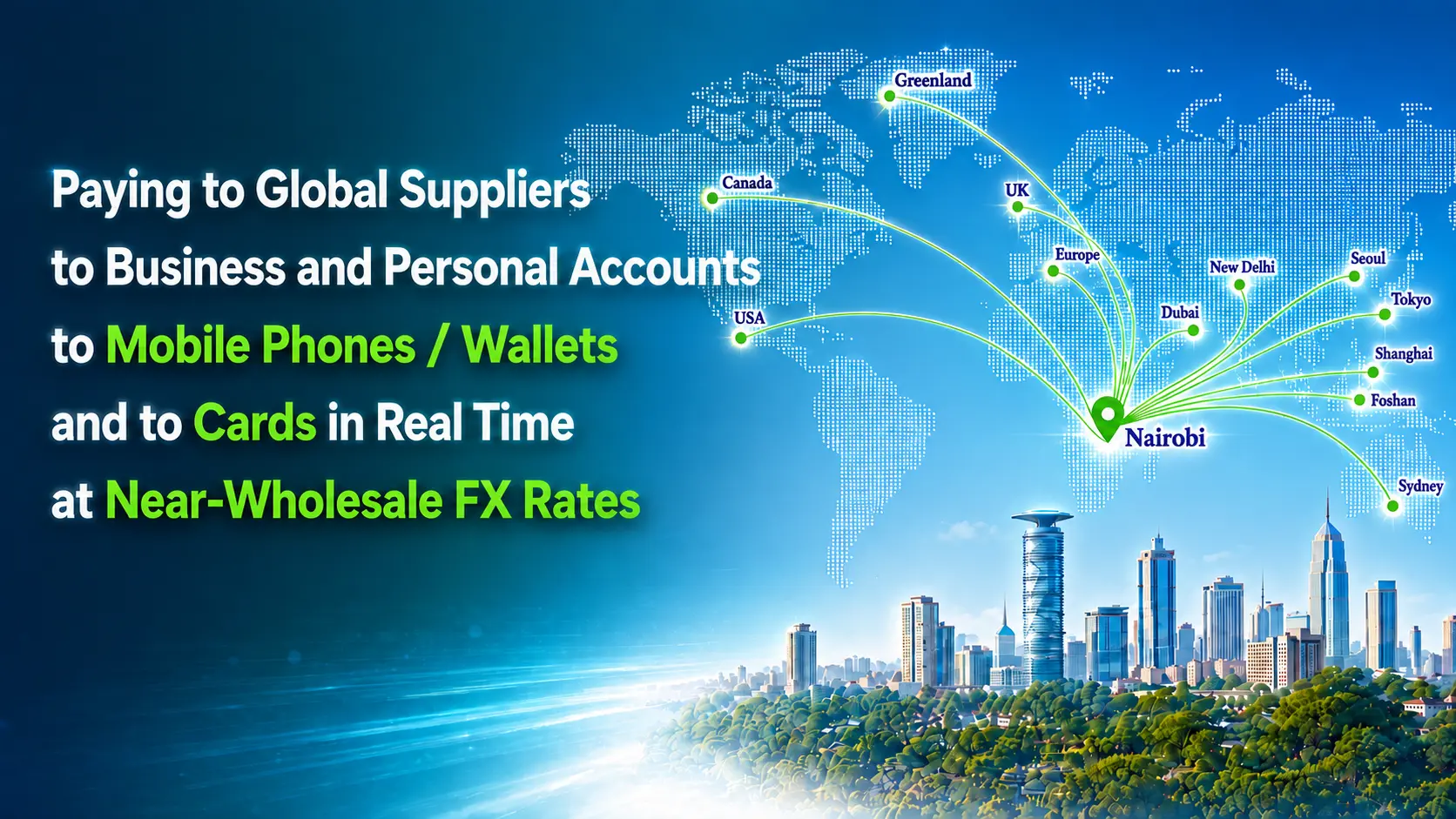 Kingscross global payments from Nairobi to major destinations worldwide